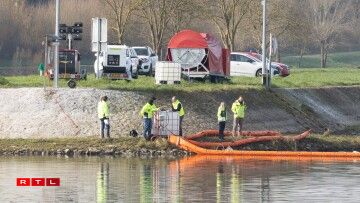 Pompjeeë bei der Ueleg-Spär am Hafen zu Mäertert den 9. Mäerz 2026.