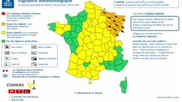 Les nouvelles prévisions de Météo France.