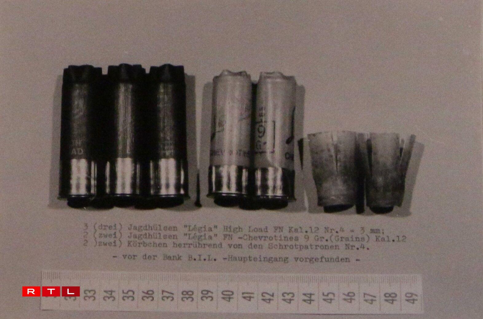 Bullet rounds found inside the bank.