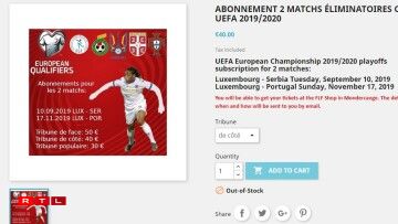 Les tickets pour la tribune