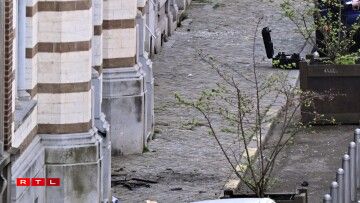 Fotoen no der Explosioun virun enger Synagog zu Léck den 9. Mäerz 2026.