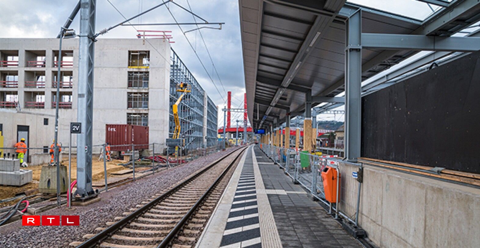 Construction at the Mersch railway station