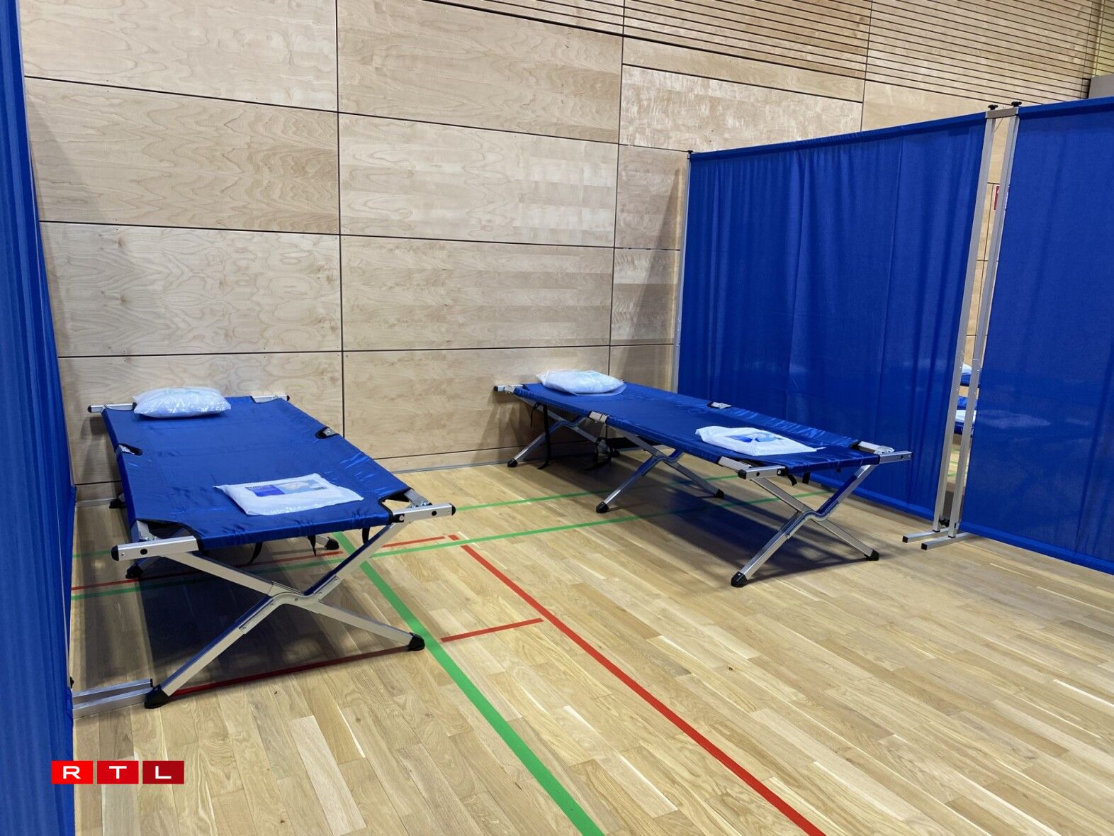 Feldbetter am Centre d'accueil zu Hesper.