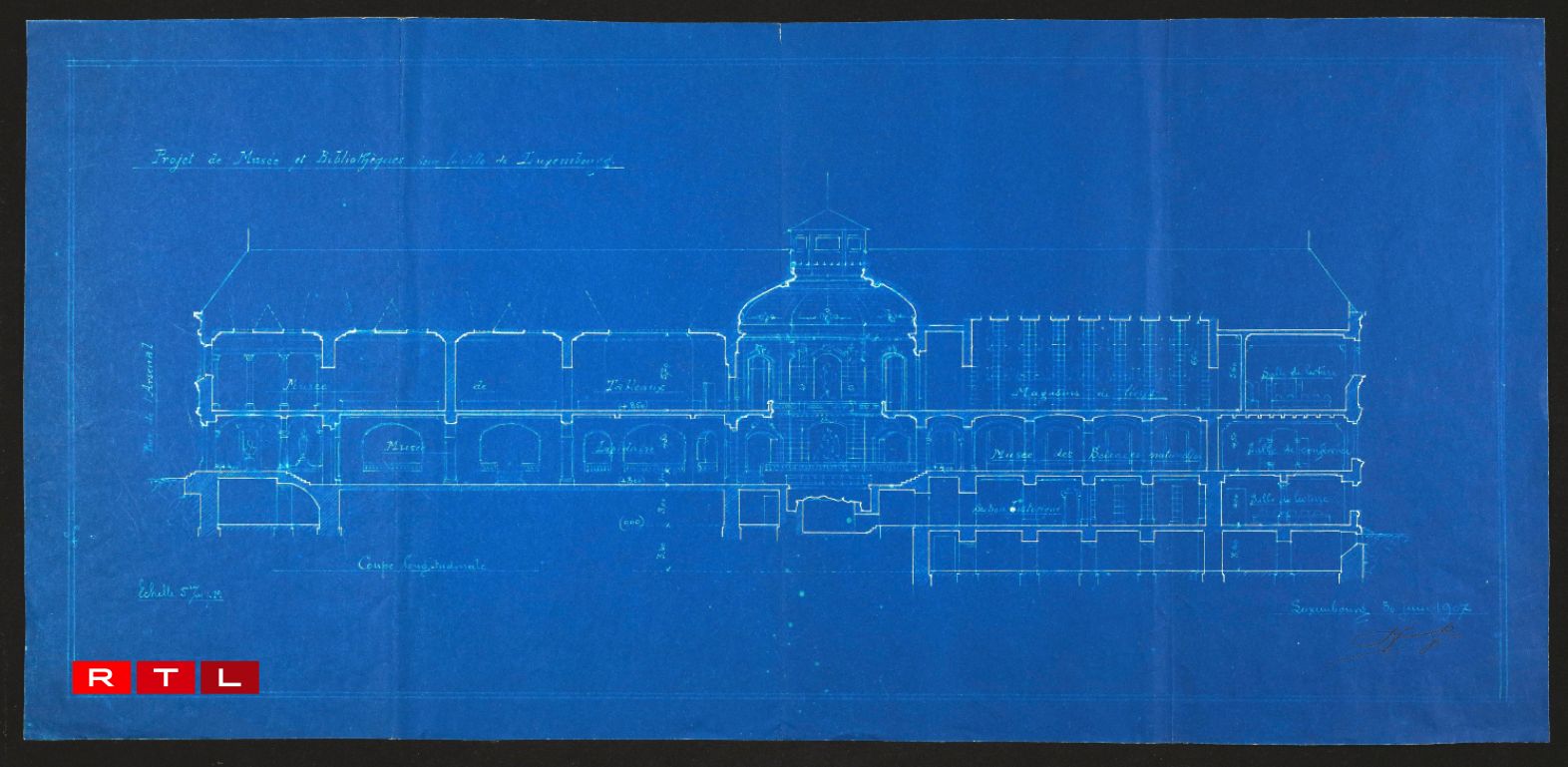 Plan for a museum and library.