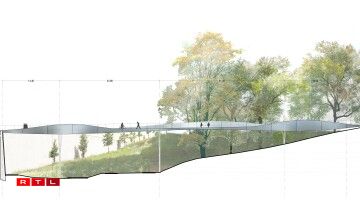 1er prix Passerelle Kirchberg profil en long