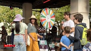 Visit the RTL 'stand' at Place d'Armes until 1 pm for breakfast, games, and more.