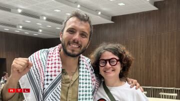 Garman and Madleen activist, Thiago Ávila, in Tunis.