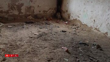 La famille de Bushra a passé plusieurs nuits dans cet abri de fortune