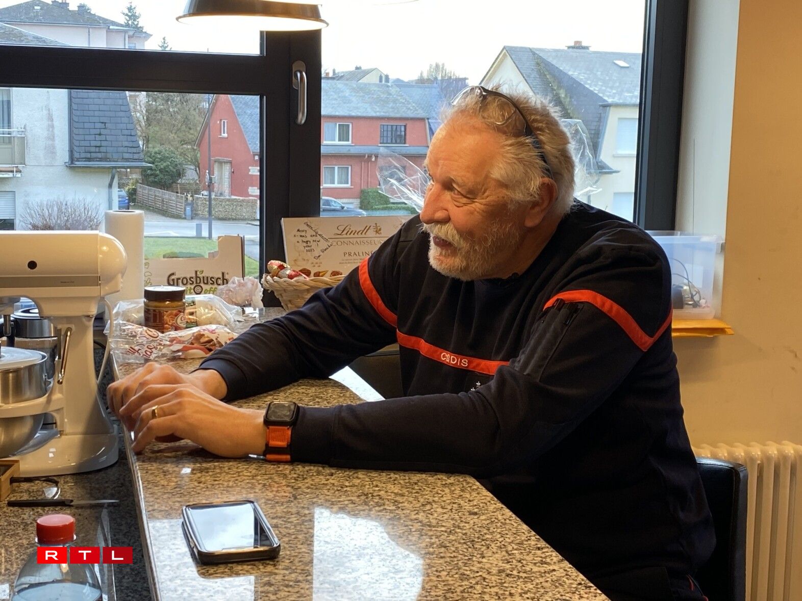 De Georges Battin bei senger Ekipp.