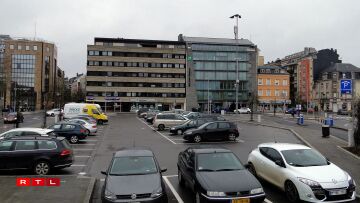 De Päerdsmaart virum Ëmbau vum Tram.