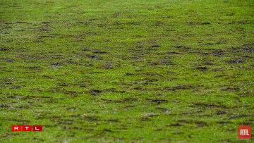 The pitch was already in a bad state during last week's Europa League match.