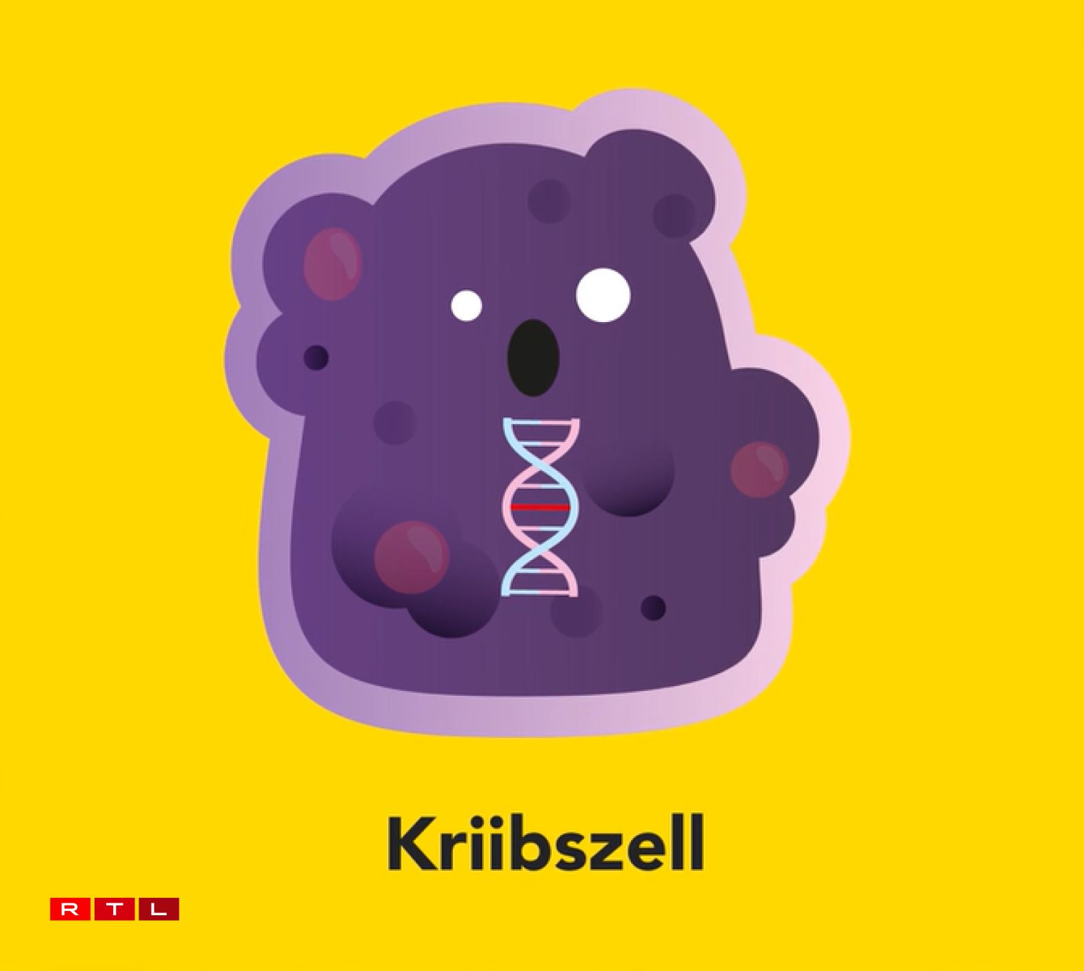 A healthy cell with intact DNA (1) can, after a DNA mutation, become a potentially dangerous mutant (2) or a cancer cell (3) both of which have defective DNA.