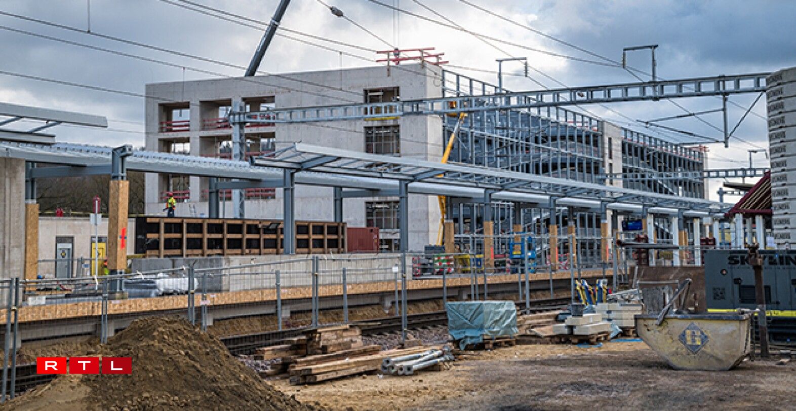 Construction at the Mersch railway station
