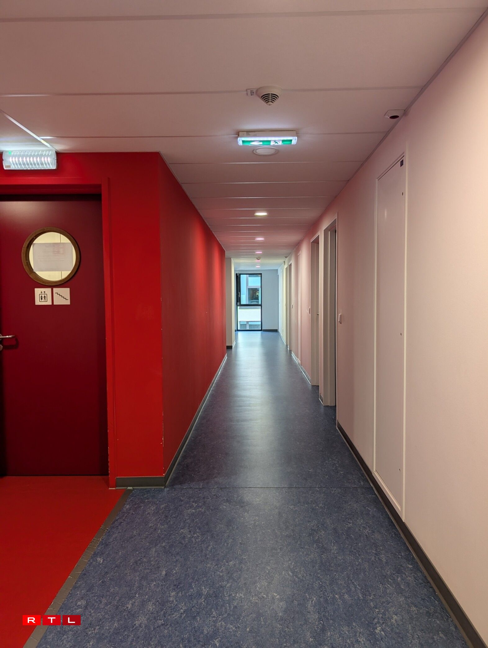 Corridors within the building