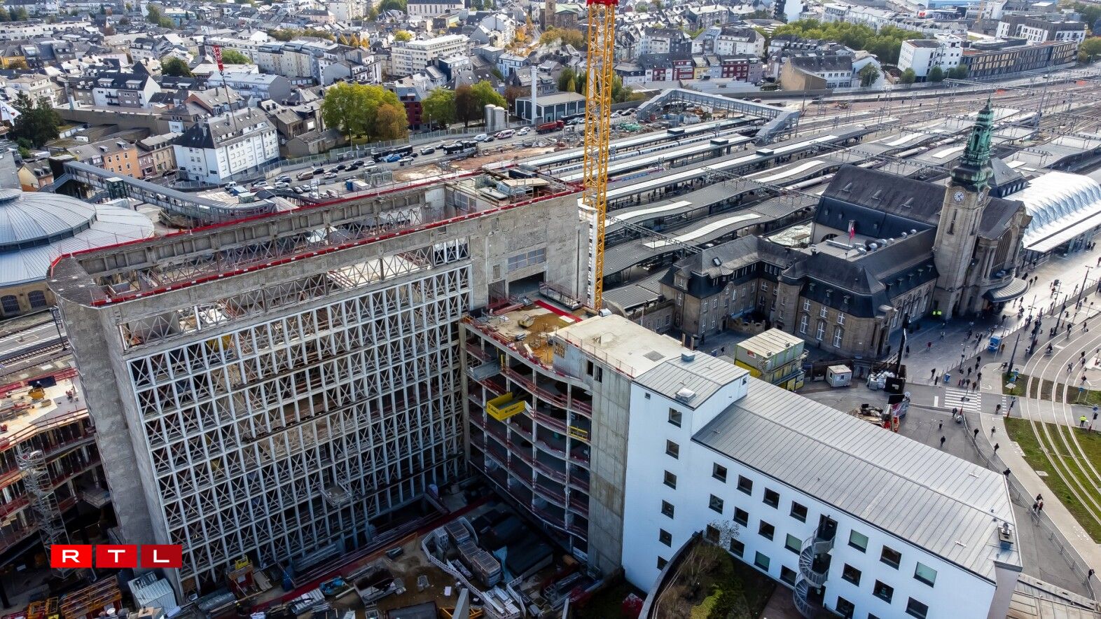 De Chantier um Site vun den CFL op der Stater Gare.