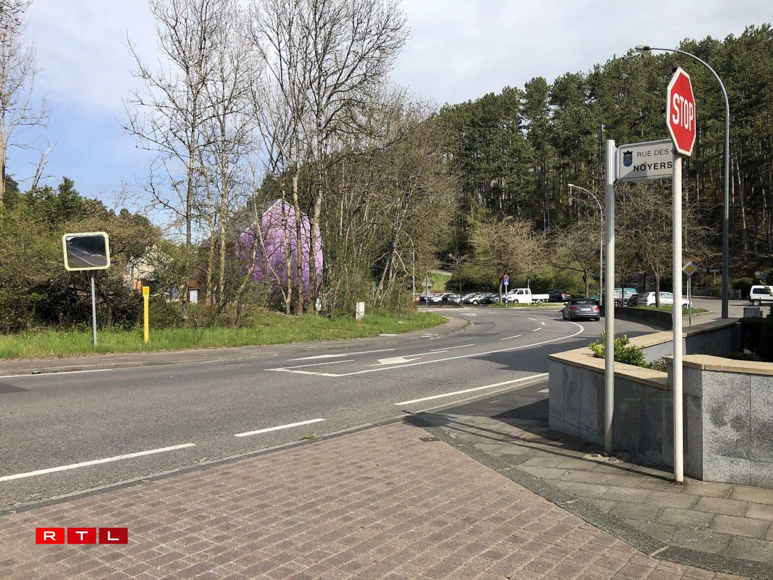 Le lieu de l'accident, sur la N31.