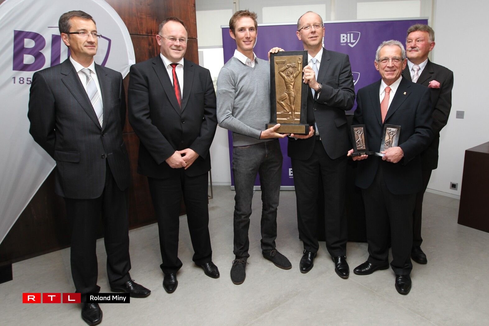 De Petz Lahure bei der Éierung vum Andy Schleck als Sportler vum Joer 2012.
